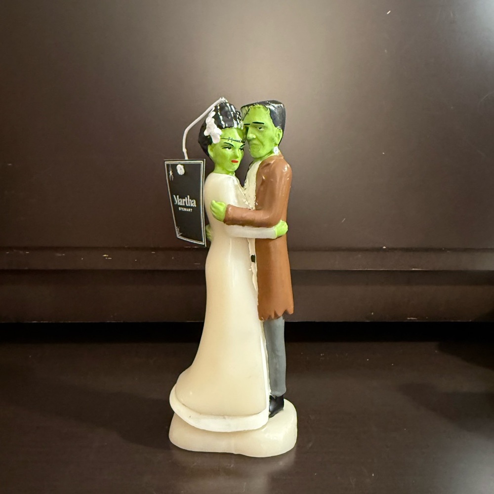 FRANKENSTEIN AND BRIDE Halloween Candle